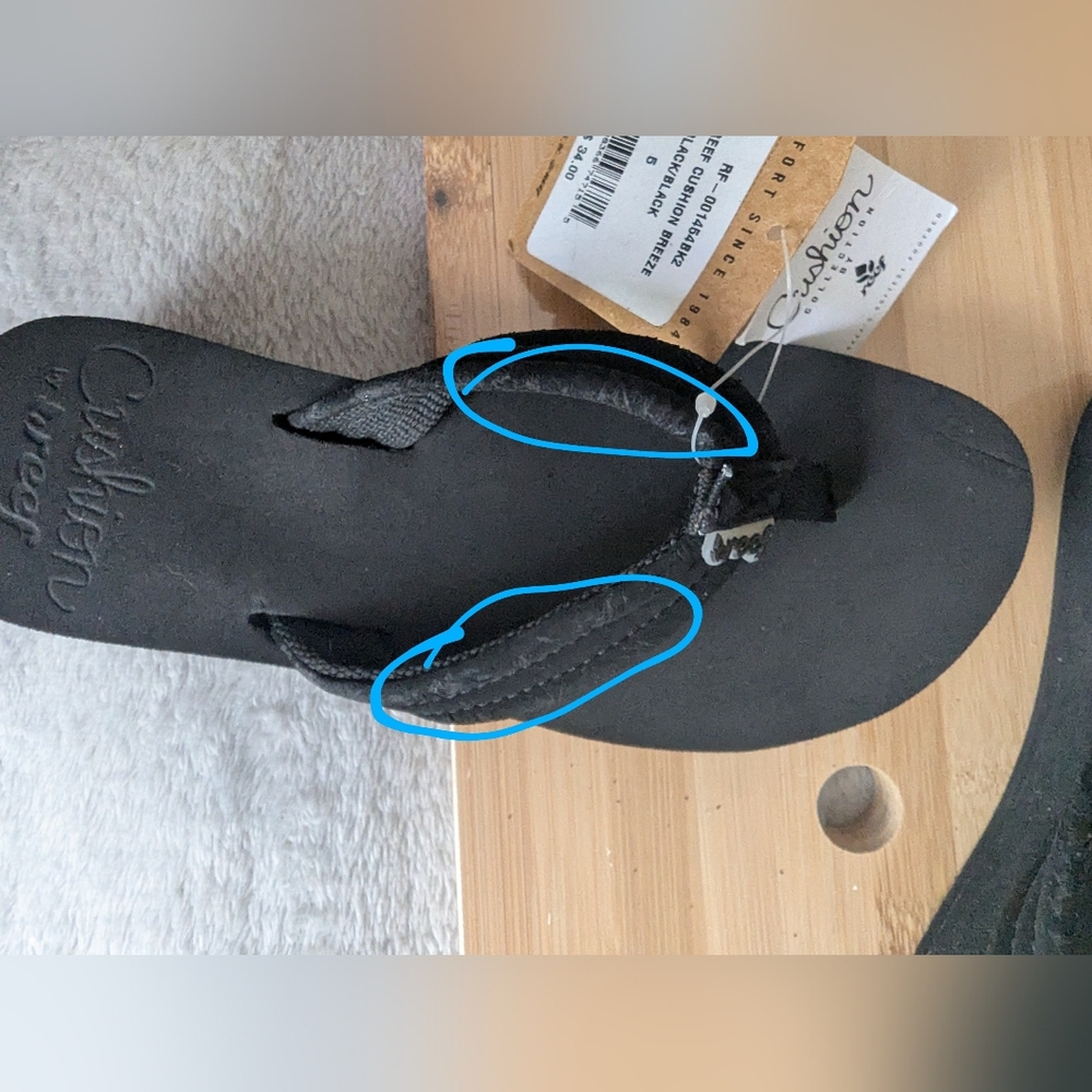 Reef Women’s Cushion Breeze Sandals - Black - Size 5 - Picture 8 of 8